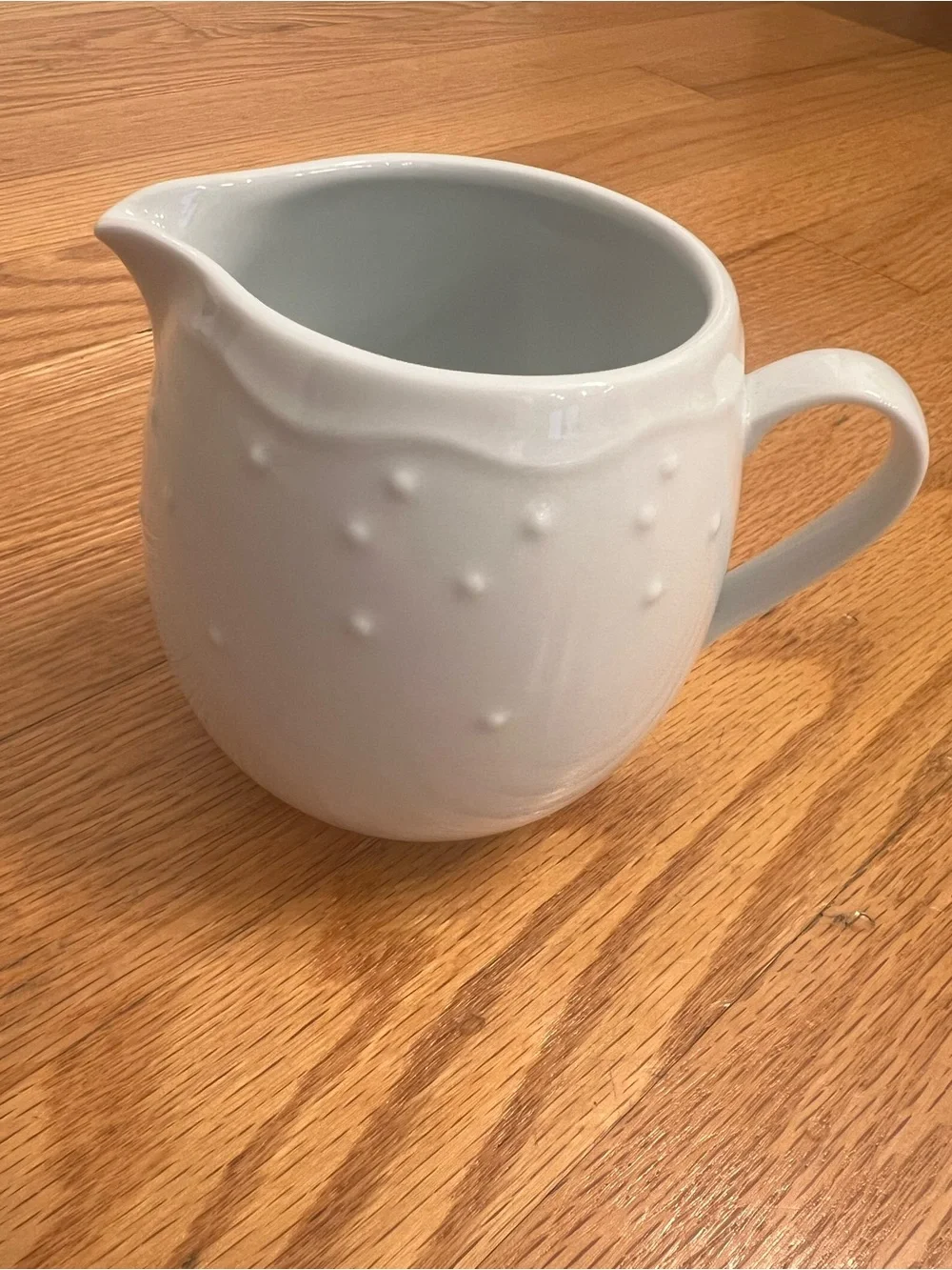Crate & Barrel Water Music creamer pitcher Raised Dot Texture